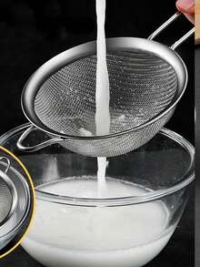 1件家用及商用果汁/豆浆过滤器、烘焙面粉筛、撇油器 - 彩色 - 查看 2