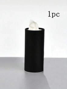 1/2/5 Stücke 16cm lange einfarbige zylindrische Taschentuchbox, kreative Papierhandtuchhalter für Zuhause, geeignet für Badezimmer, Küche, Wohnzimmer - Schwarz - Übersicht 11
