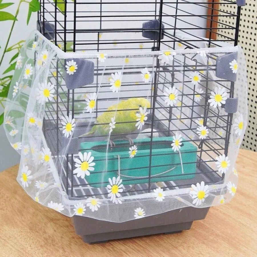 1PC Little Daisy Elasticized Adjustable Mesh Bird Netting For Birdcage To Prevent Splashes. - Multicolor - View 1