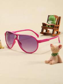 1pc Kids Y2K Fashion Frog Eye Fashion Glasses, Suitable For Decoration, Casual Wear, Street Style, Travel, Vacation, Party, Valentine's Day, Back To School, Parent-Child Matching, Love Accessories, Sweet, Eid Mubarak, Beach, Summer - Multicolor - View 5