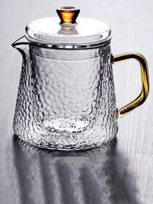 1PC Thickened Glass Flower Tea Pot, Gongfu Tea Pot With Hammered Pattern, Heat-Resistant Tea Pot For Office, Pouring Tea Pot, Water Boiling Pot. Convenient To Carry For Home, Hotel, Camping And Travel. It Is A Very Useful Product. - Multicolor - View 13