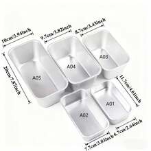 高品质不粘铝制面包烤盘套装 - 易于清洁，长方形烤盘，是烘焙完美形状面包的理想之选。适用于烘焙面包、吐司和蛋糕。是父亲节、婚礼、圣诞节、感恩节和家庭聚会的绝佳礼物。 - 彩色 - 查看 9