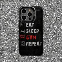 Funda de Teléfono de Gimnasio de Fitness y Culturismo para 17,16,15,14,13,12,11,Pro,Max,Plus, Cubierta Mate Negra a Prueba de Golpes - z3 - Ver 4