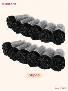 20/50/100/200/250/300/400pcs Disposable Transparent Eyelash Extension Brushes, Makeup Brushes - Multicolor - View 9