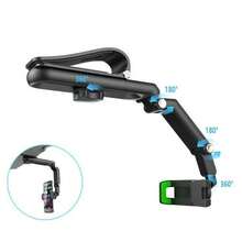 New 1080° Multi-Function Sun Visor Universal 360 Degree Rotating Phone Holder Exavon Suitable For Any Scene Car Holder - Rotatable And Retractable - 黑色 - 查看 3