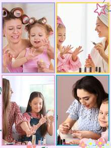 26pcs/Set Kids Press-On Nails, EBANKU 1pc Children Artificial Nails Set Spring Flower Short Fake Nails Suit, Suitable For Girls