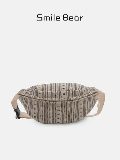 Sac à bandoulière, sac à main et sac banane de grande capacité style coréen rayé personnalisé 2024 pour femmes