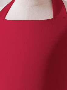 少女时尚露背吊带伴娘礼服，适合婚礼、派对、选美、毕业舞会、舞会、花童生日派对等场合 - 酒紅色 - 查看 5