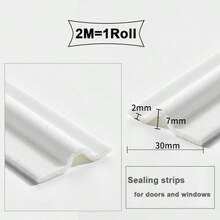 78.74 Inch Weather Stripping Seal Strip Self-Adhesive Window Draft Stopper Foam Window Gap Sealing Strip Soundproof Winter Insulation For Windows And Doors (White) - Multicolor - View 14