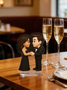 1Pc Custom Acrylic Photo Standee – Personalized With Your Couple Photo, Romantic Tabletop Decor, Suitable For Couples Gifts, Anniversaries, Valentine's Day, Weddings & Special Occasions - Multicolor - View 5