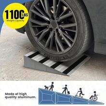 3 Rise Modular Threshold Ramp For Doorways Stable Wheelchair Ramp For Home Steps Aluminum Door Ramp And Curb Ramp For Scooters Power Chairs Cars 1100LBS Load Capacity - Silver - View 6