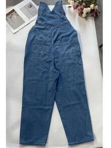 男士加大码胡须细节牛仔裤，基本款，略带弹性，修身剪裁，蓝色，休闲简约，适合日常穿着。男士牛仔裤，男士长裤，男士蓝色长裤，加大码 - 藍色 - 查看 7