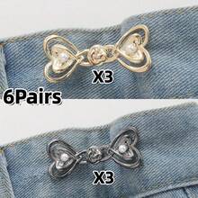 2/6件装女士裤腰束带 - 牛仔腰部束带夹和别针，收腰，可调节腰夹 - 彩色 - 查看 26