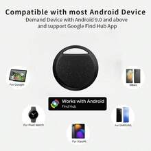 RSH 1pc Rice Straw Smart Tag For Android System, Replaceable 1-Year Battery, Privacy Protection, Compatible With Find Center App, Tracking For Luggage, Keys, Backpacks And More