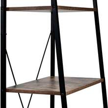Ladder ShelvesRACK and PACK Librero Minimalista Tipo Madera Trapecio Estructura Acero 4 Niveles Soporta 50Kg Estante Escalera Libreros Estantes Modernos Industrial Organizador Hogar Oficina Almacenamiento Country - como en la foto - Ver 3