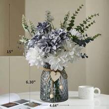 Flores Falsas en Jarrn, Flores Artificiales en Jarrn, Centros de Mesa para Comedor, Centros de Mesa para Mesas, Flores Artificiales, Decoracin de Cocina, Decoracin de Mesa de Centro - Color 2 - Ver 3