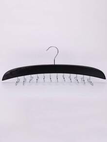 1个木制围巾领带收纳架，24个大容量节省空间可折叠金属挂钩，家用收纳架，适用于吊带背心、细肩带、泳装、胸罩、围巾、领带和腰带