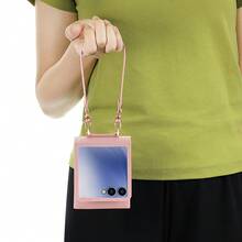 VIETAO Ốp lưng kiêm ví có dây đeo cho Galaxy Z Flip 3/4/5/6/7, vỏ bảo vệ thời trang với khe đựng thẻ, phù hợp với Flip3/Flip4/Flip5/Flip6 - Hồng - Xem 8