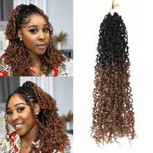 12/16 英寸 Yankee Twist 钩编辫，每包 30 股，预先打结的 Yankee Twist 棕色 Spring Passion Twist 辫，带卷曲发尾，合成钩编辫发