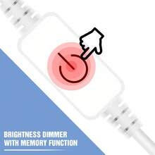 LED化妆镜灯，USB 5V触摸感应可调光化妆灯，专业美容照明，适用于梳妆台、浴室、卧室，三种色温可调，无频闪，自然白光（可伸缩电源线），可选2/6/10/14个灯泡，白色/粉色 - Makeup Mirror Lights(Stepless Dimmable) - 查看 9