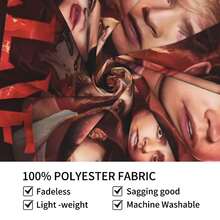[2D Flat Printing] 1PC Luxury Peach Skin Velvet Tapestry Wall Hanging Aesthetic Home Decor Room Decor Fashionable Decorative Tapestries Bedroom/Living Room/Office/Dorm Wall Atmosphere Decoration / Bedhead Background Tapestry / Sofa Background Tapestry / Festival Decoration Tapestry Sam & Colby Themed Tapestry, Living Room Bedroom Office Home Decor Wall Hanging, Suitable Bedroom, Men'S Cave, Living Room, Study - No Power Required, Music Wall Art, Your Home!/New Year/All-Season/Eve/Valentine's Day/Patrick's Day Decorations - Friends' Gifts/Family Holiday Gifts/Holiday Decoration Presents/Birthday Gifts/Home Decor Tapestry/Aesthetic Tapestry - 彩色 - 查看 2