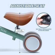 COOLBEBE Baby Balance Bike for 1 Year Old Boys Girls Gift 2 Year Old Toddler Balance Bike with 4 Silent Wheels One Year Old Birthday Gift for 12M-36M Pre-School - Verdeclaro - Ver 7