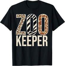 Zookeeper Animals Zoo Wildlife Lover  Savanna Costume T-Shirt - Black - View 6