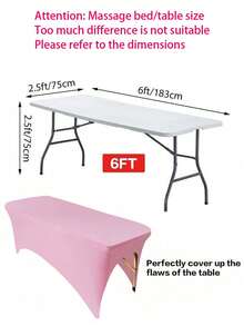 1pc 6ft Salon Massage Table Cover, Stretchy Eyelash Extension Bed Cover, Suitable For Eyelash Bed, Beauty Salon - Multicolor - View 4