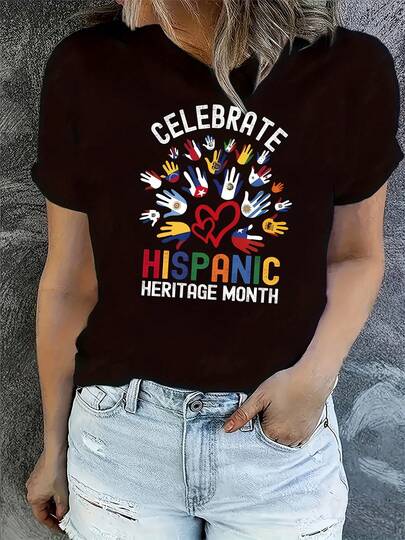 Camiseta con Estampado de Bandera China para Mujer - Top Informal de Manga Corta con Cuello Redondo con Personaje en Forma de Mano y Letras 'China', Blusa de Verano Transpirable para Ropa Informal, Ropa de Orgullo Nacional (Máquina