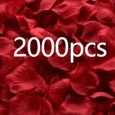 10,000pcs Artificial Silk Rose Petals, Suitable For Weddings, Red Rose Petals Decor, Lifelike Satin Rose Petals To Create Wedding Atmosphere, Red Rose Petals, Rose Petal Decor, Everlasting Rose Petals, Rose For Your Loved Ones, Romantic Wedding Decor And Gift For Partner, Gift Box Filler, Romantic Aisle And Room Decor, Wedding Aisle Petals, Wedding Decoration, Holiday Petals