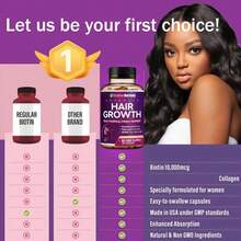 24-In-1 Advanced Hair Growth Vitamins | Biotin 10,000mcg, Collagen, Patented OptiMSM, GoMCT, Saw Palmetto | Naturally Regrow Stronger & Healthier Hair, Skin And Nails | Stops Hair Loss | 60 Day Supply - 2瓶 - 查看 2