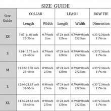 2件套INS时尚泰迪锌合金扣狗项圈和牵引绳套装，双层加厚面料，松紧度可调节，一键佩戴，方便的宠物狗用品牵引绳套装，适合大/中/小型犬，柔软舒适，耐用的镀金锌合金扣，比塑料更坚固，易于收紧和快速释放（颜色可能因面料批次差异而略有不同） - 酒紅色 - 查看 5
