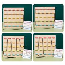 木製教育穿線遊戲，適用於手眼協調及幼兒教育校園、學生、文具、學用品 - 彩色 - 查看 3