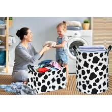 玩具箱、储物箱，适用于家居装饰、衣柜、儿童卧室、洗衣房、礼品篮 - 黑與白 - 查看 6