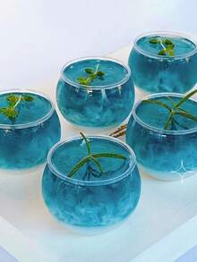 5个透明塑料甜点杯，迷你塑料冷冻蛋糕开胃菜杯，透明小杯，派对四人份甜点盛放杯，适用于婚礼、情人节水果慕斯和冰淇淋品尝派对样品