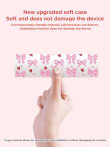 1 pièce Étui de protection avec motif nœud rose et cœur, compatible avec Switch/Switch 2, Switch 2 (2025)/Switch OLED/Switch NS/Switch Lite. Comprend un étui de rangement, un support avec fente pour carte, une housse de protection douce et agréable pour la peau. Meilleur cadeau pour les joueurs de Switch - Multicolore - Voir 5