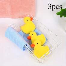 1 Cartoon Bath Sponge: Made Of Polyester Material, Versatile For Showering, Dishwashing, And Cleaning - Cute Little Yellow Chicken Design, Making Bathing Time Full Of Fun - Multicolor - View 9
