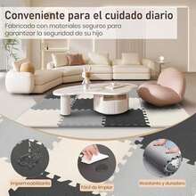 Tapete para Ejercicio, Piso para Gym, Tapete para Gimnasio de Espuma EVA, Tapetes para Rompecabezas para Bebe, Soft Fitness Mat con 3 Colores para Yoga, Gym y Hogar - / - Ver 6