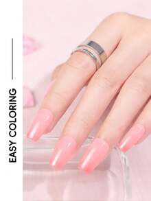 PEACECOLOR 14Pcs Clear Nail Tips Starter Kit-2Pcs Jelly Nail Gel Polish 10ML With Portable UV LED Lamp Base Top Coat Firmly Adhered Nail Tips Long-Lasting Shiny Nail Gel Polishes-Creative Art Nail Art Set - 04 - 查看 9