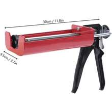 Pistola de calafateo antigoteo con mango ergonómico de acero, kit de herramientas para cartuchos de sellador y adhesivo de 400 ml/13,5 oz. - Rojo - Ver 2