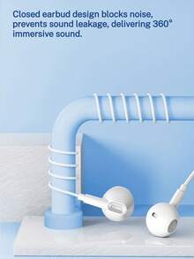 Acer 有線耳機 人體工學設計 入耳式線控帶麥 音樂 遊戲 k歌 適用蘋果華為小米 白色 - 白色 - 查看 6