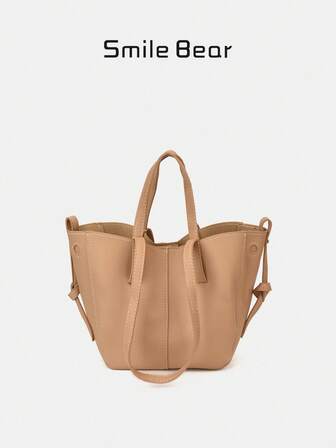 Pol Butterfly Embellished Tote Bag, Fransk Niche Cyme Vintage Chic Europeisk Pendlingsväska, Axelremsväska, Shoppingväska