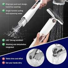 1pc Portable Mini Cleaning Mop, Self-Wringing Squeeze Mop, Mini Cleaning Mop, Car Cleaning Mop With Expandable & Compact Space-Saving Design, Hand-Free Strong Absorbent Wet And Dry Cleaning, Manual, Self-Cleaning, Multi-Functional, Suitable For Bathroom, Kitchen, Desk, Tabletop, Furniture - Multicolor - View 4