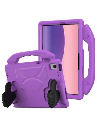 1pc Purple Thumb Grip Stand, High Quality EVA Material Shock & Drop Proof Tablet Protective Case