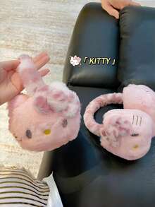 SANRIO 1 chiếc bịt tai Hello Kitty hoạt hình dễ thương màu trơn, bịt tai giữ ấm khi đi xe đạp ngoài trời thông thường, bịt tai bằng lông dày, thích hợp cho mùa thu/đông - Nhiều màu - Xem 13