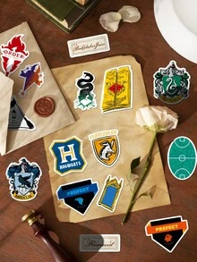 50pcs Harry Potter Vintage Stickers, Watercolor Style Character Doodle Stickers, Magic Props Badge Graffiti Waterproof Vinyl Stickers For Water Bottles, Laptops, Bumpers, Phones, Hats, Cars, Teens & Adults, Collectibles, Birthday Gifts [Official Authorized] - Multicolor - View 5