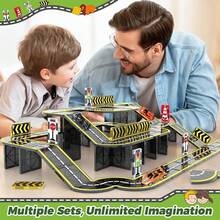 27/40/52 Pcs Magnetic Building Tiles Road Set, Yellow Traffic System, Children's Road Building Educational Toy, Suitable For 3+ Years Old, Great Birthday Gift - Multicolor - View 2