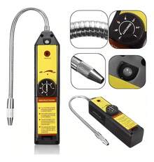 Detector de fugas de refrigerante HVAC Detector de fugas de freón Detector de fugas de gas halógeno con luz UV - Negro - Ver 7