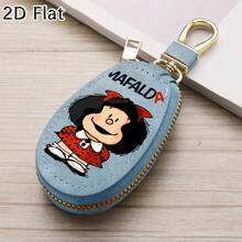 1pc Women'S Change Purse, Mafalda Wallet For Both Genders, Stylish Car Key Holders And Chains For Men And Women, Key Organizers, Key Fobs, Travel Necessities, Sleek Design, Premium Zippers, Car Key Holders. - Multicolor - View 5