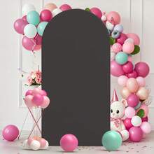 1pc Spandex Halloween Christmas Arch Decor Backdrop Cloth, Wedding Arch Cover, Party Banner, Fits Arch Frame, Double-Sided Elastic Canopy Backdrop For Wedding, Birthday Party, Garden, Outdoor Ceremony - Multicolor - View 8